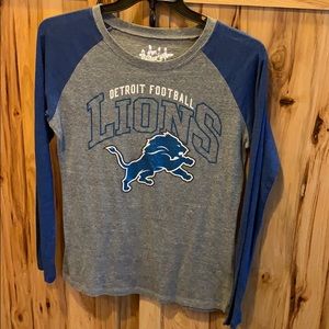 Sparkly Detroit Lions Long Sleeve T Shirt, XL